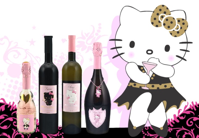 World of Wine by Paige Donner WRP Hello Kitty Champagne